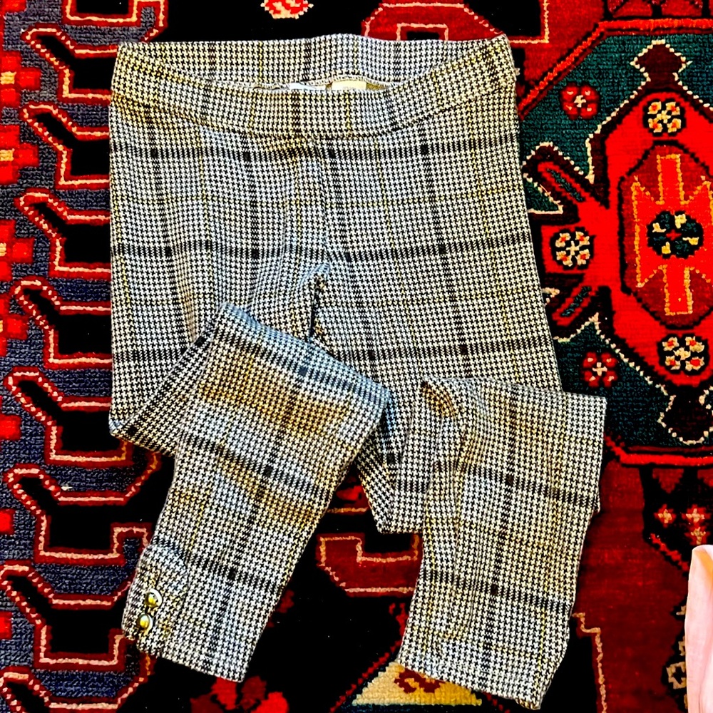 Janie & Jack houndstooth leggings girls size 10 100% cotton